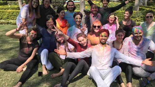 holi in rishikesh with vimal panday yogi ji